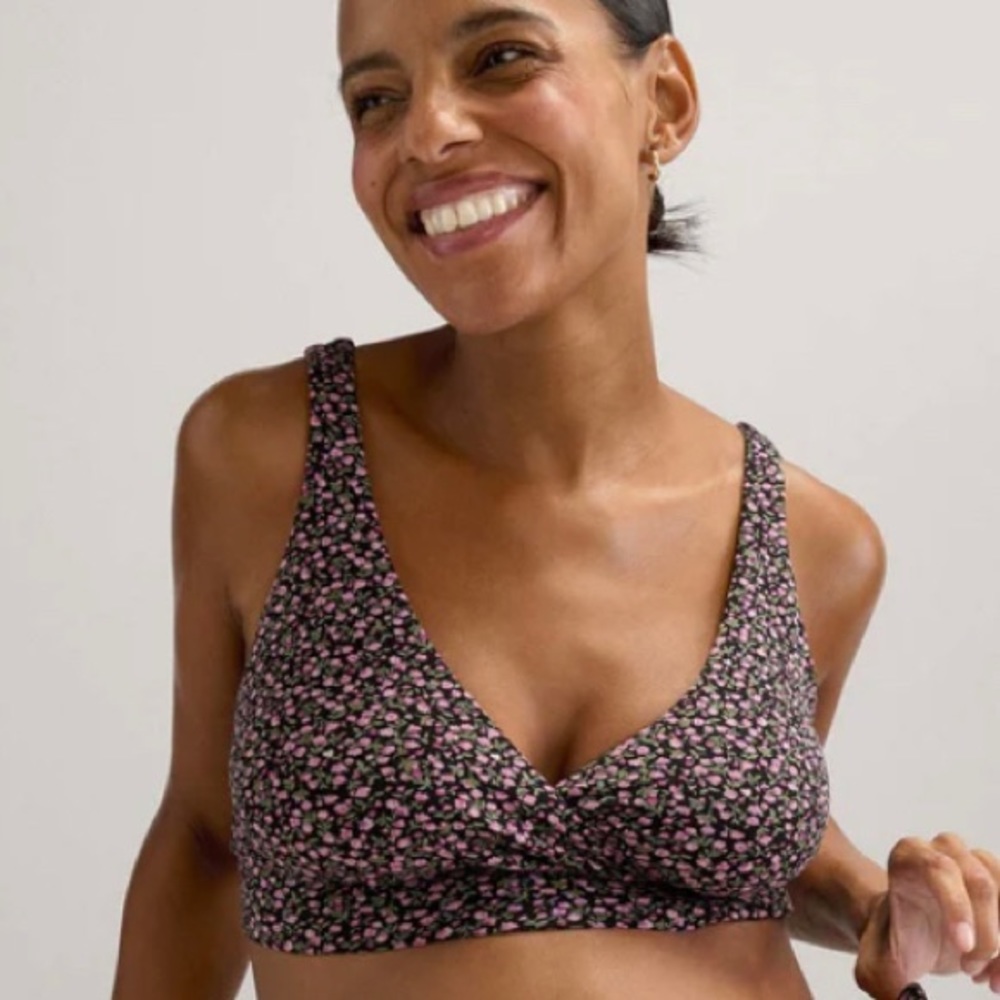 Hatch The Everyday Nursing Cotton Bra in Demi Fleur Sz Large EUC